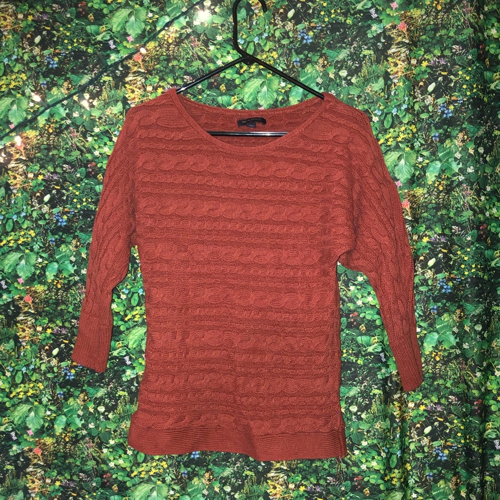 burnt orange sweater